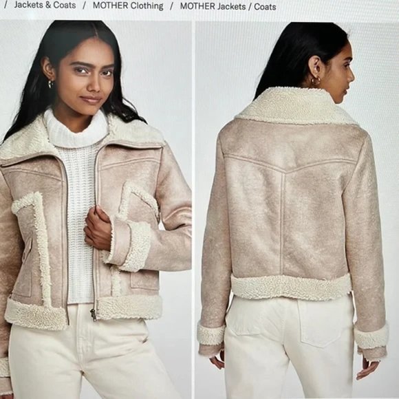MOTHER Jackets & Blazers - MOTHER The Patch Pocket Roamer Jacket- Faux Shearling Jacket